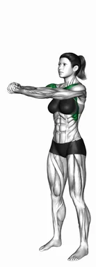 Standing Opposite Straight Arm Clasp Raise (Left over Right) demo