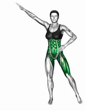 Standing Scissors Crunch demo
