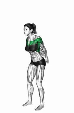 상체 살짝 숙여 위 박수 뒤 박수 자세 시연