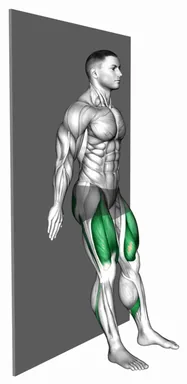 Standing Wall Slide Half Squat demo
