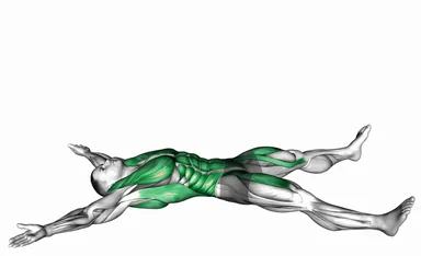 Starfish Crunch (beginner) without mat demo