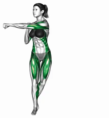 스텝백 사선 펀치 자세 시연