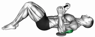 Stick Lying Single Arm Triceps Stretch demo