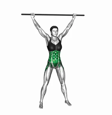 Stick Side to Front Bend Stretch demo