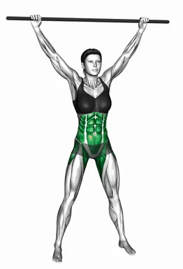 Stick Standing Twist Stretch demo