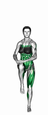 Walking Knee Raise Sky Reach on Spot demo