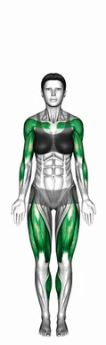 워킹 숄더 탭 투 스카이 푸시 자세 시연