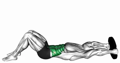 Weighted Plate Crunch (hands overhead) demo