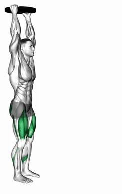 Weighted Plate Overhead Forward Lunge demo