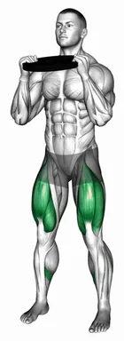 웨이티드 플레이트 스쿼트 자세 시연
