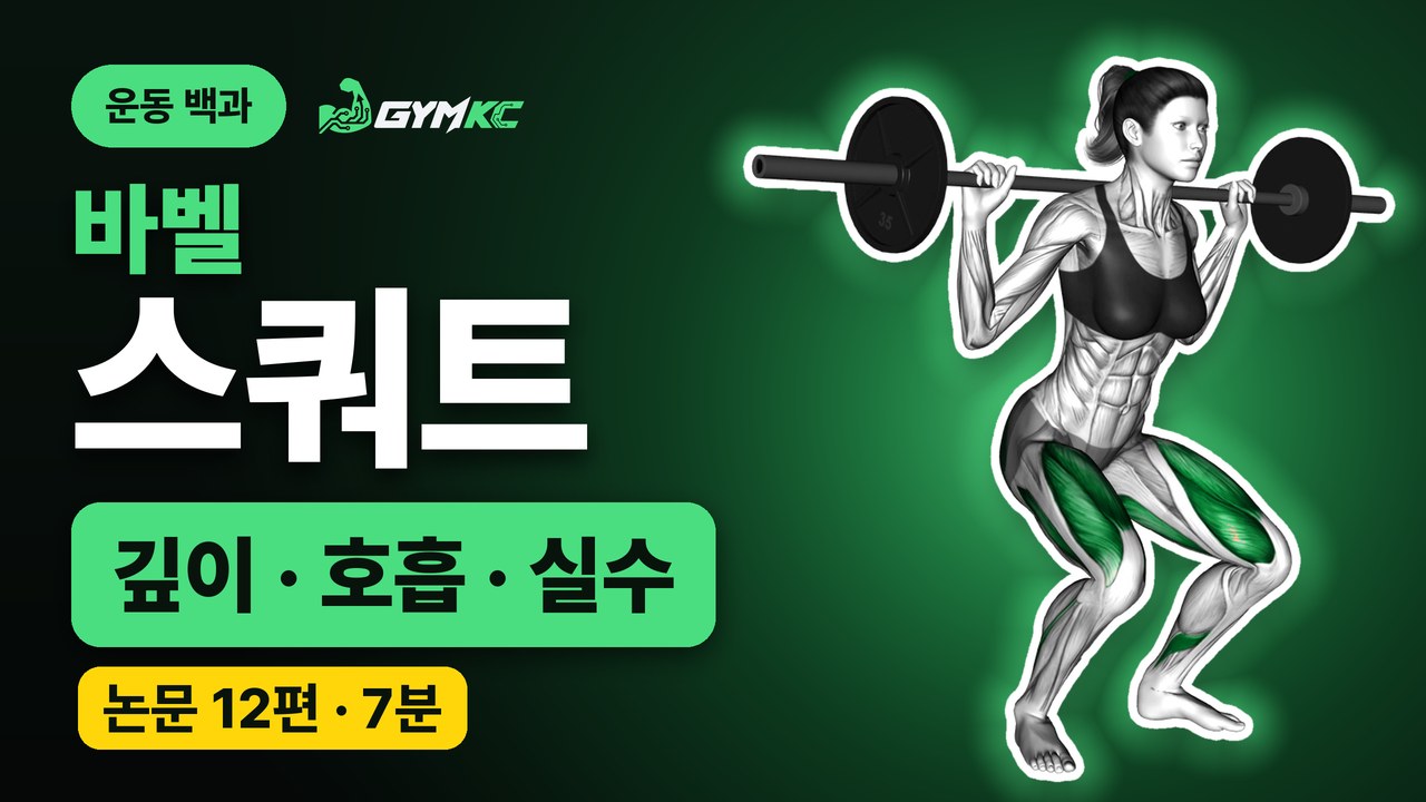 바벨 스쿼트, 논문 12편으로 처음부터 끝까지 정리 영상 표지