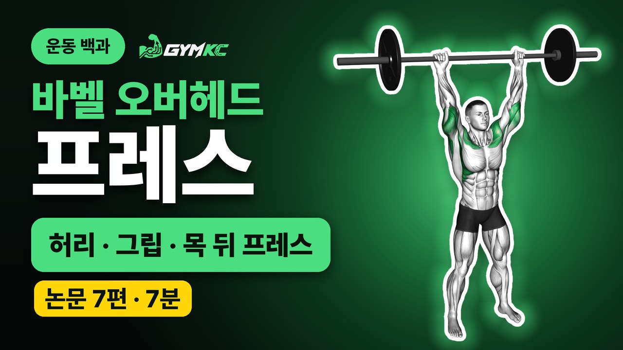 바벨 오버헤드 프레스, 논문 7편으로 처음부터 끝까지 정리 영상 표지