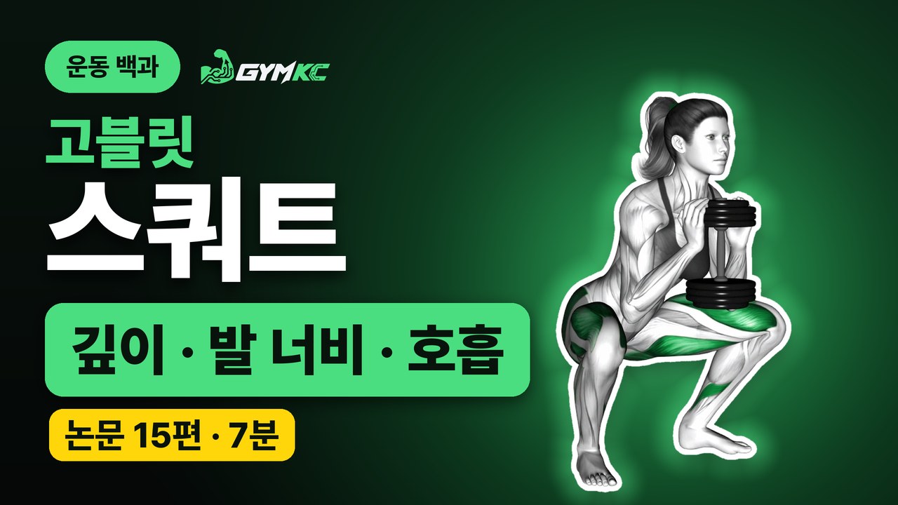 고블릿 스쿼트, 논문 15편으로 처음부터 끝까지 정리 영상 표지