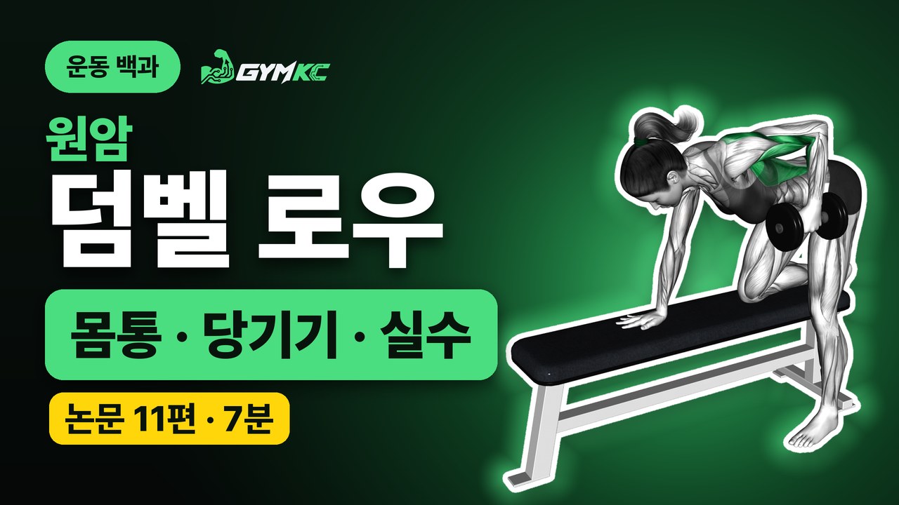 원암 덤벨 로우, 논문 11편으로 처음부터 끝까지 정리 영상 표지